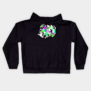 Geometric city abstract Kids Hoodie